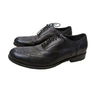 Cole Haan Air Pitney Oxford Shoe Mens 8.5 Black Wingtip Leather Lace Up Business